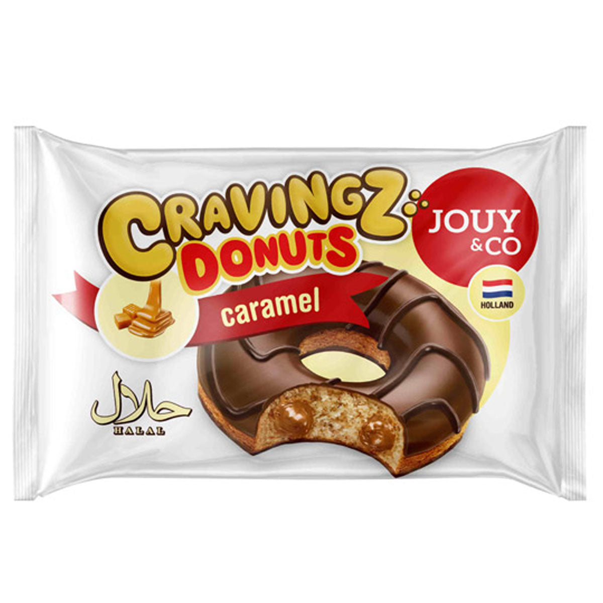 A bag of Cravingz - Donuts Caramel - 50g.