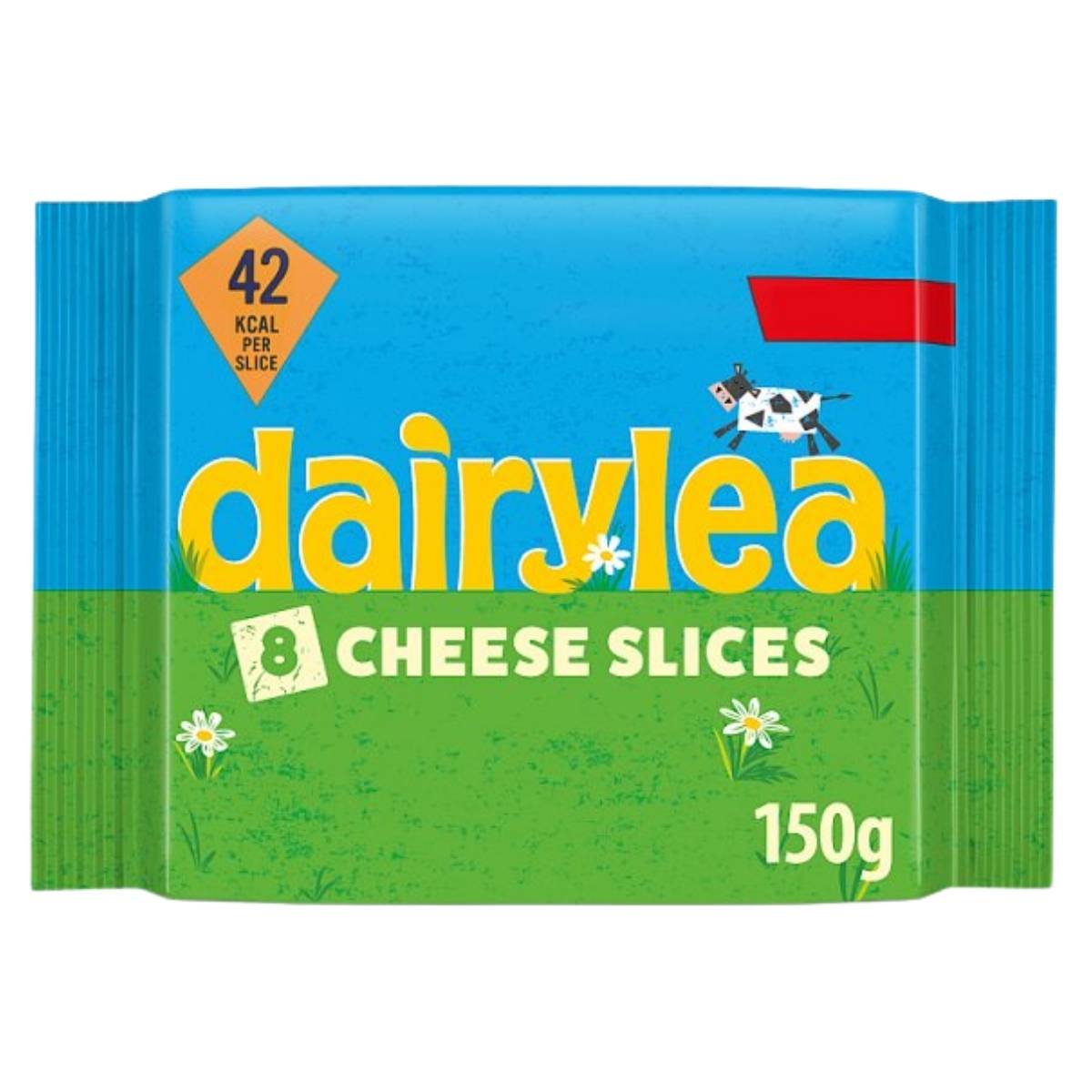 Dairylea - 8 Cheese Slices - 150g offers rich, creamy flavor in every slice. Each pack has 8 slices (42 kcal each) and comes in vibrant blue and green packaging with a fun cow design—perfect for cheese lovers. Dairylea - 8 Cheese Slices - 150g offers rich, creamy flavor in every slice. Each pack has 8 slices (42 kcal each) and comes in vibrant blue and green packaging with a fun cow design—perfect for cheese lovers.