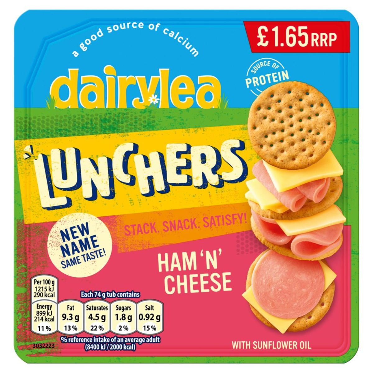 Dairylea Lunchers Ham N Cheese With Sunflower Oil - 74g ham n cheese.
