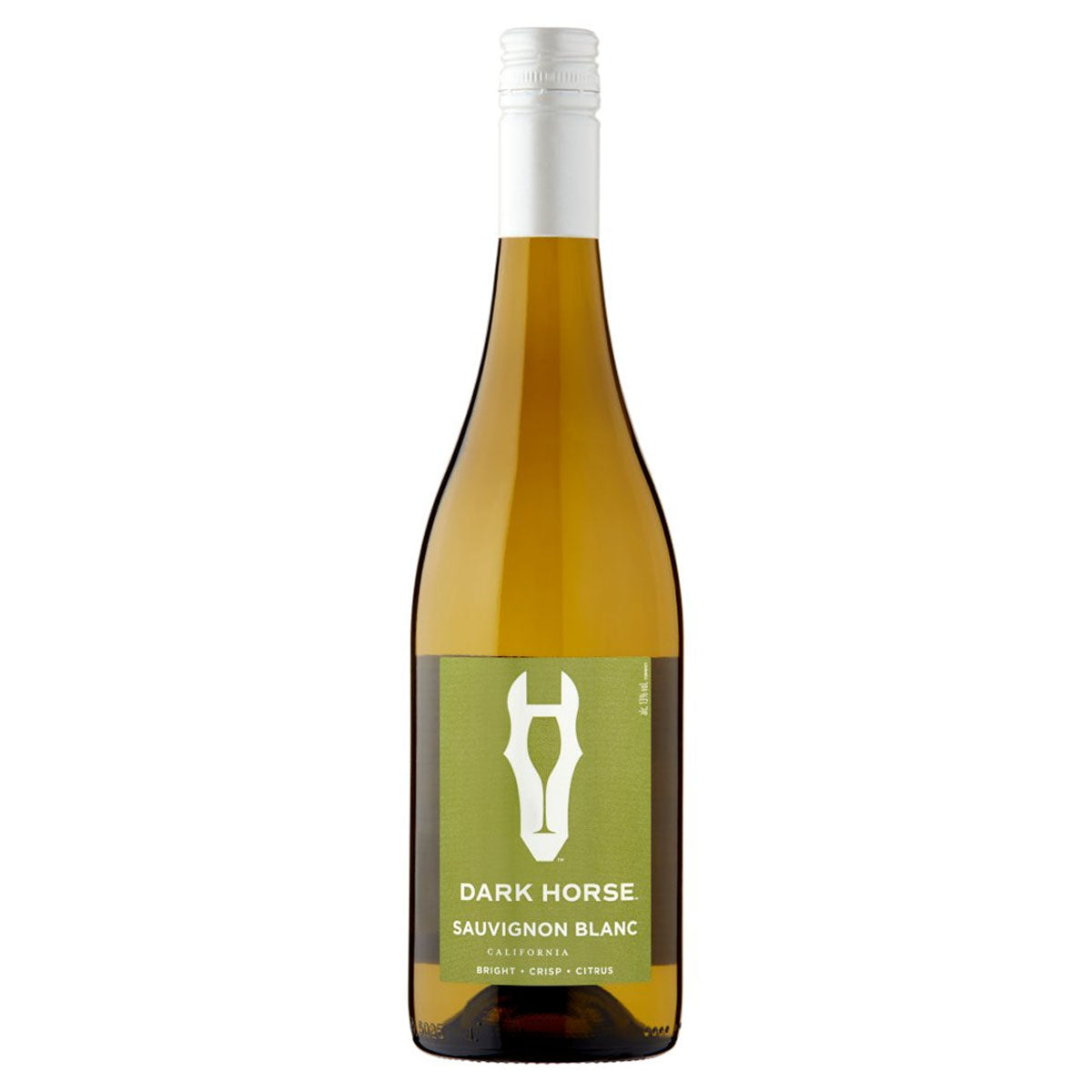 A bottle of Dark Horse - Sauvignon Blanc White Wine (13% ABV) - 750ml on a white background. A bottle of Dark Horse - Sauvignon Blanc White Wine (13% ABV) - 750ml on a white background.
