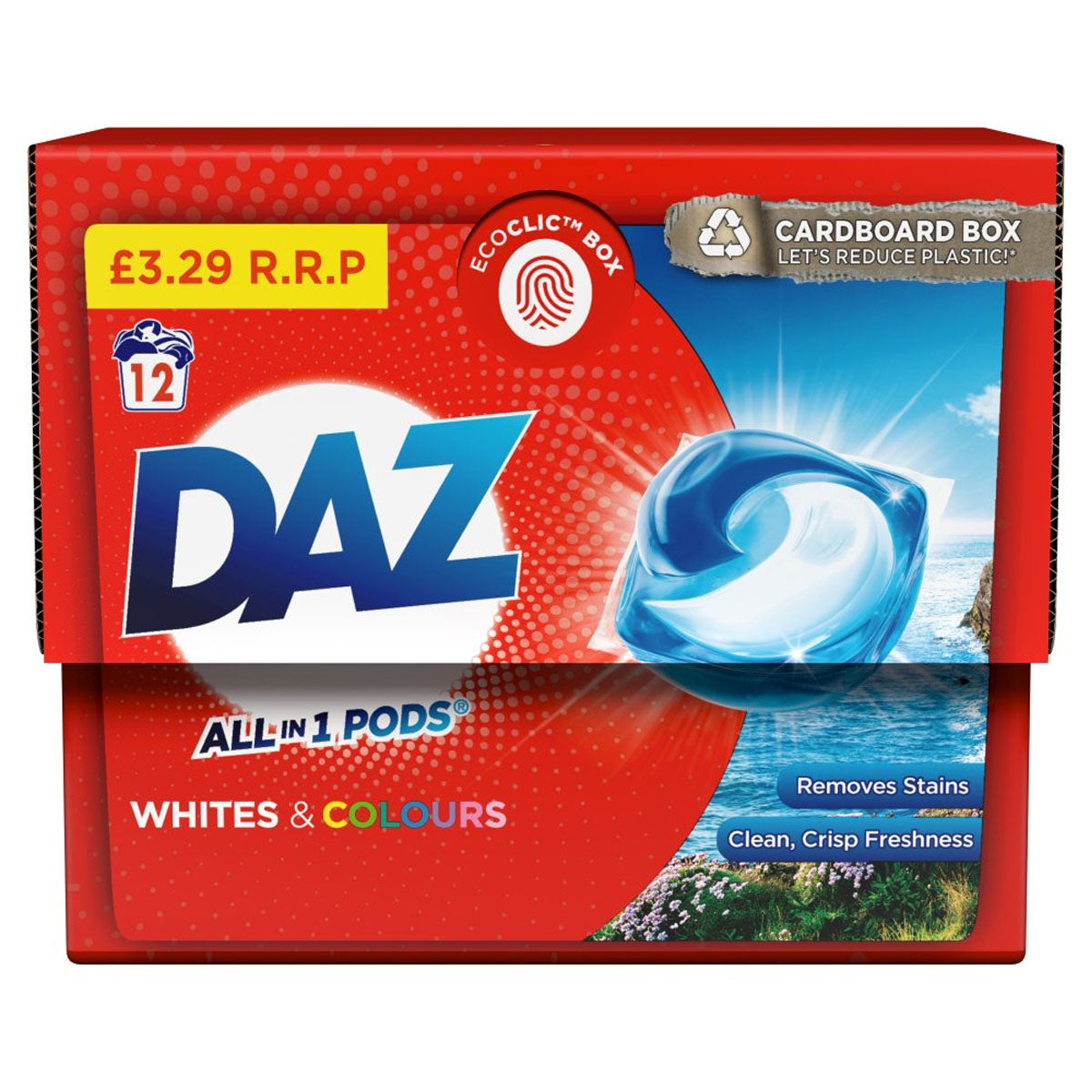 Daz - All in 1 Pods Whites and Colours Washing Liquid Capsules - 12 Washes - Continental Food Store