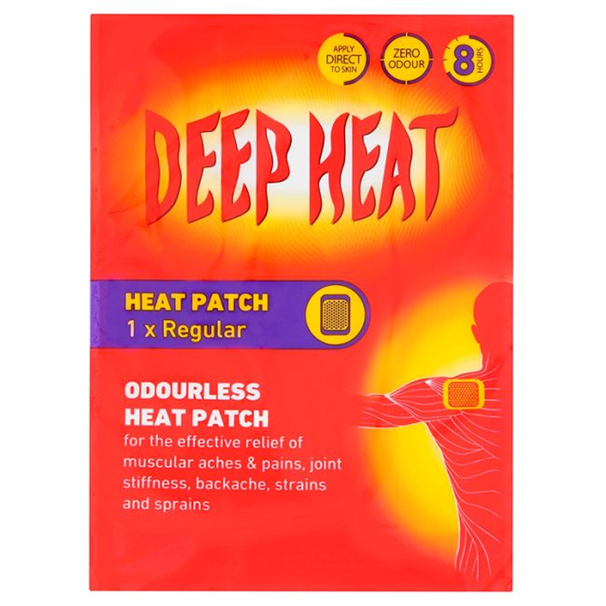 Deep Heat - 1 x Regular Heat Patch - Continental Food Store Deep Heat - 1 x Regular Heat Patch - Continental Food Store