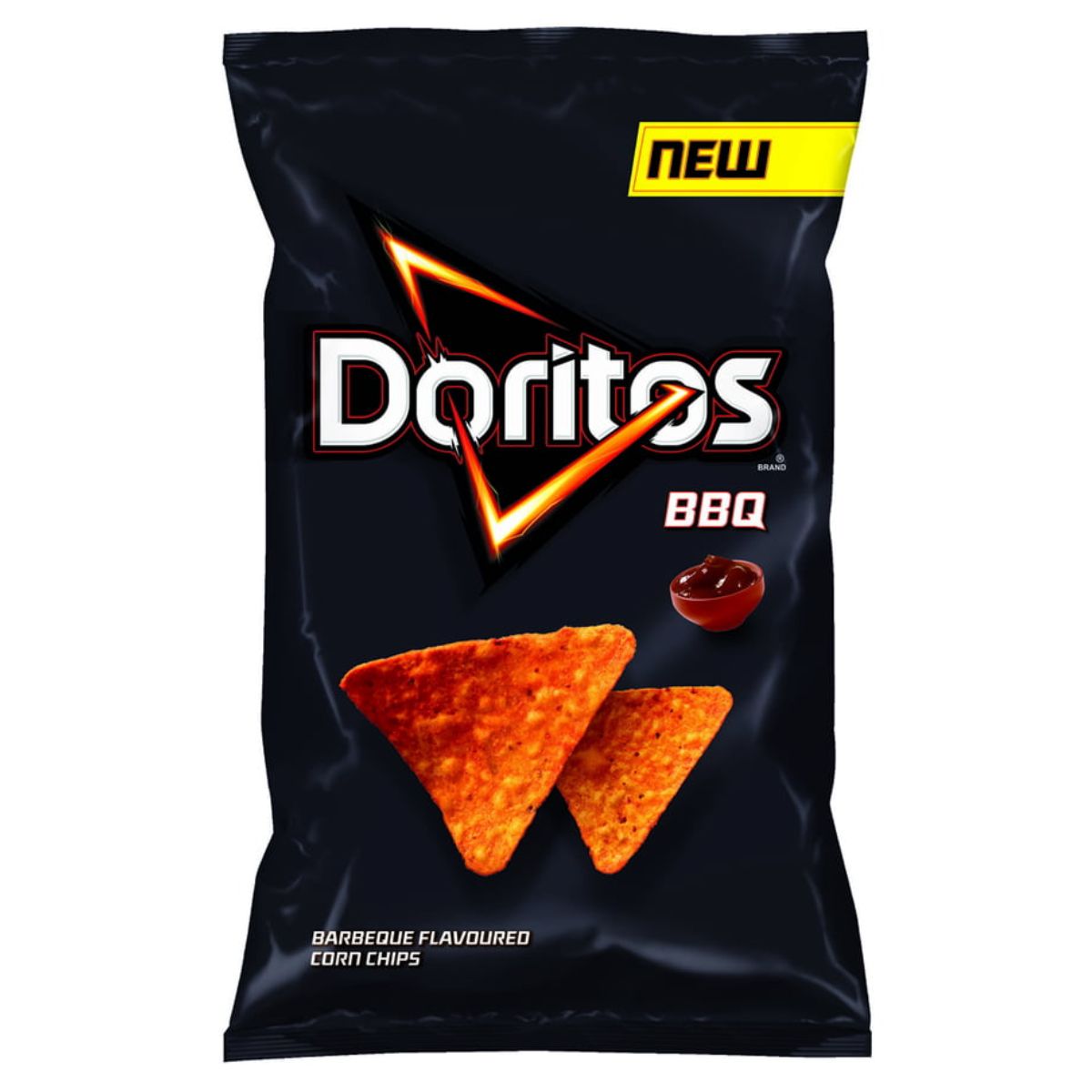 A bag of Doritos - Barbecue - 100g on a white background.