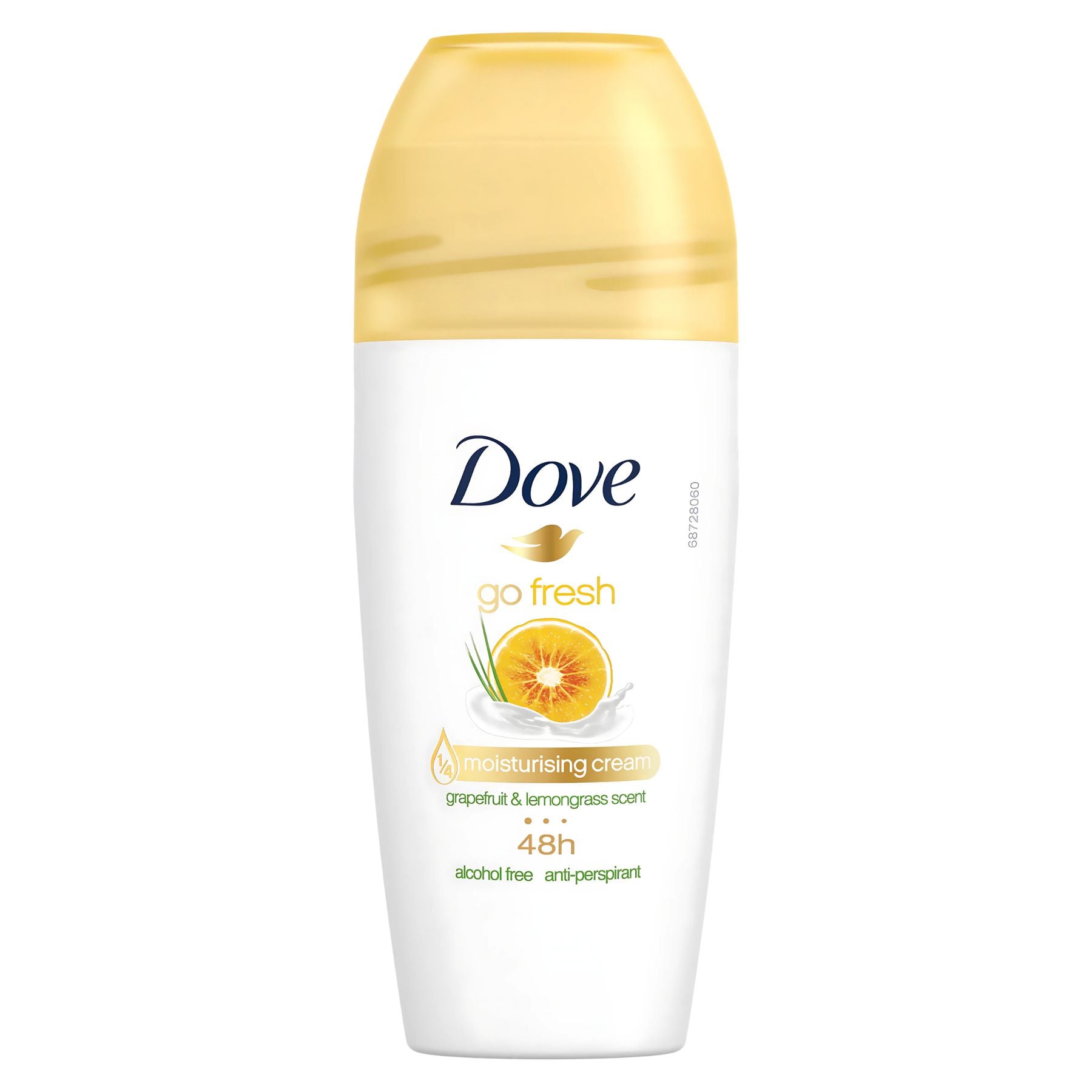 Dove Go Fresh Grapefruit & Lemongrass Roll-on Deodorant 50ml offers 48-hour protection, is alcohol-free, and features a refreshing scent. Dove Go Fresh Grapefruit & Lemongrass Roll-on Deodorant 50ml offers 48-hour protection, is alcohol-free, and features a refreshing scent.