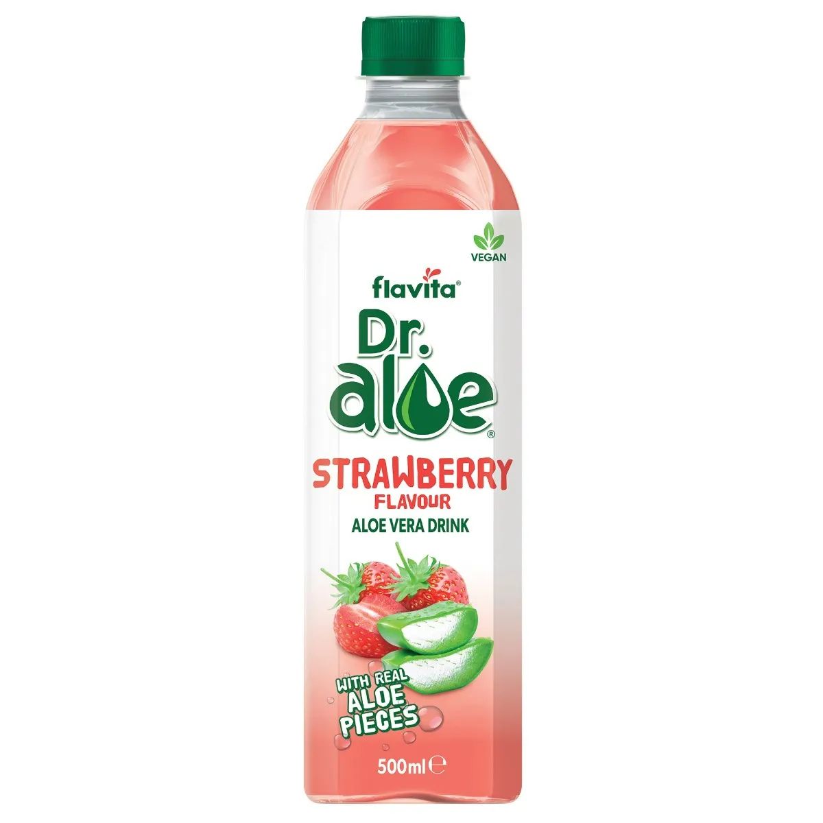 Dr Aloe - Strawberry Flavour - 500ml aloe drink.