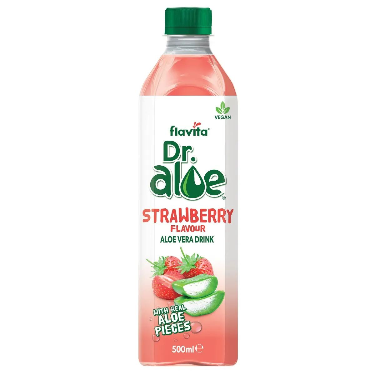 Dr Aloe - Strawberry Flavour - 500ml aloe drink. Dr Aloe - Strawberry Flavour - 500ml aloe drink.