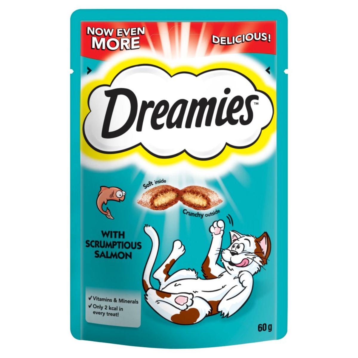 Dreamies - with Scrumptious Salmon - 60g cat treats.