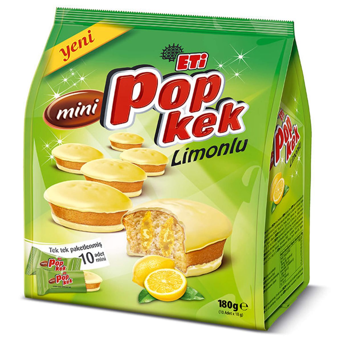 A bag of Eti - Popkek With Lemon Mini Cakes - 180g.