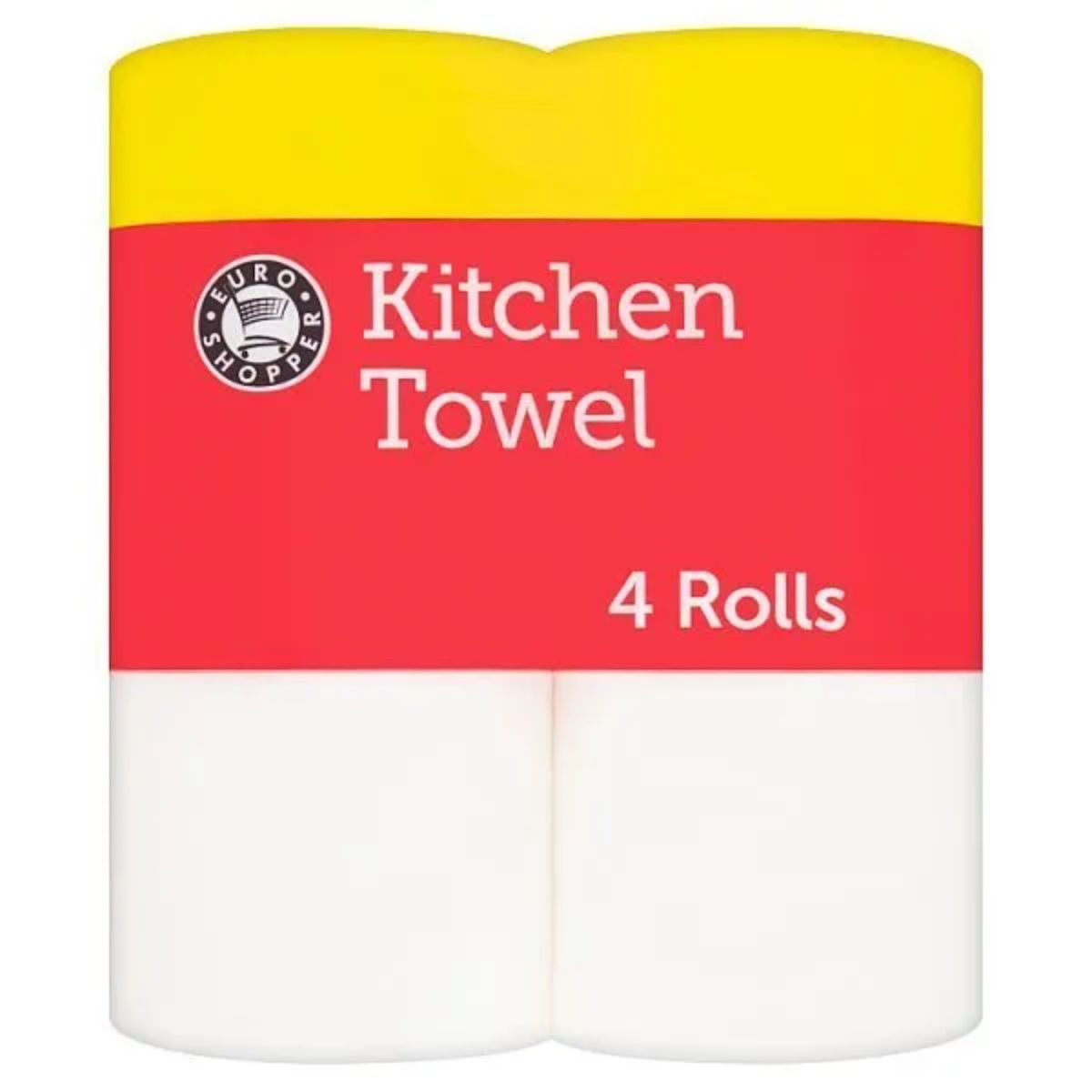 Two Euro Shopper - Kitchen Towel - 4pcs in a yellow and white package. Two Euro Shopper - Kitchen Towel - 4pcs in a yellow and white package.