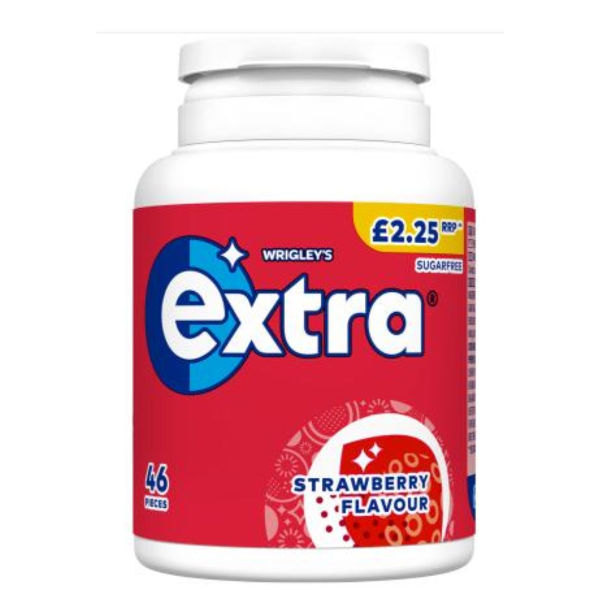 A bottle of Extra - Strawberry Flavour Sugarfree Chewing Gum Bottle - 46pcs.