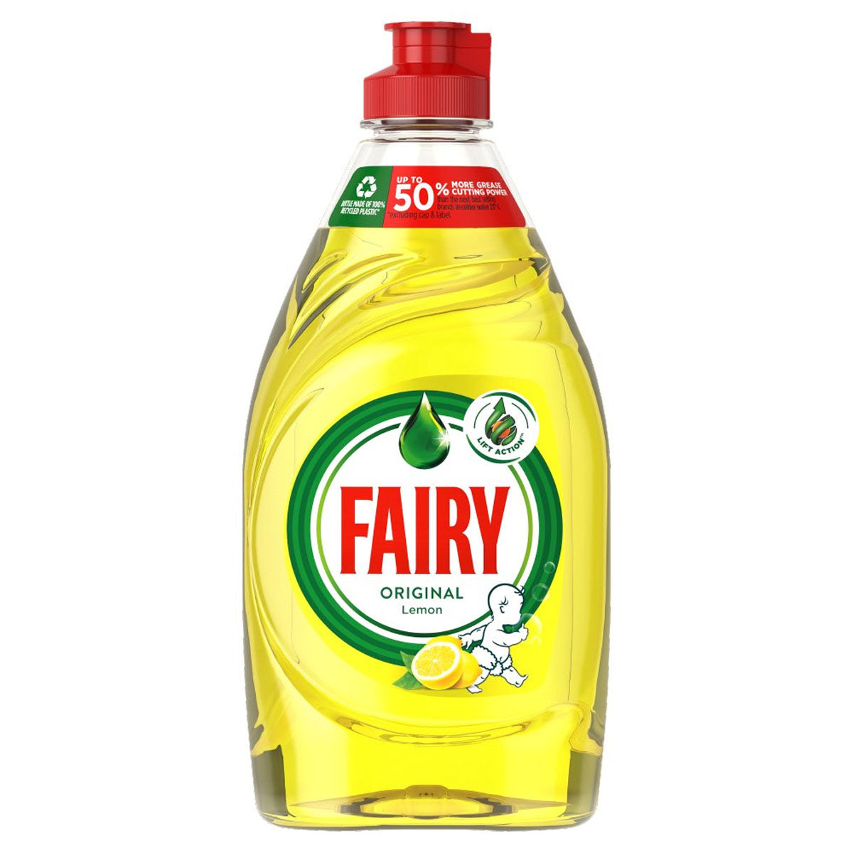 Fairy - Original Lemon Washing Up Liquid Green with LiftAction - 383ml - Continental Food Store