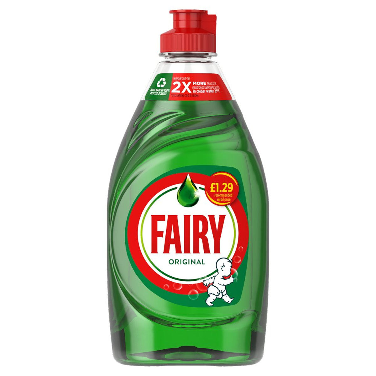 Fairy - Original Washing Up Liquid Green with Lift Action - 320ml - Continental Food Store