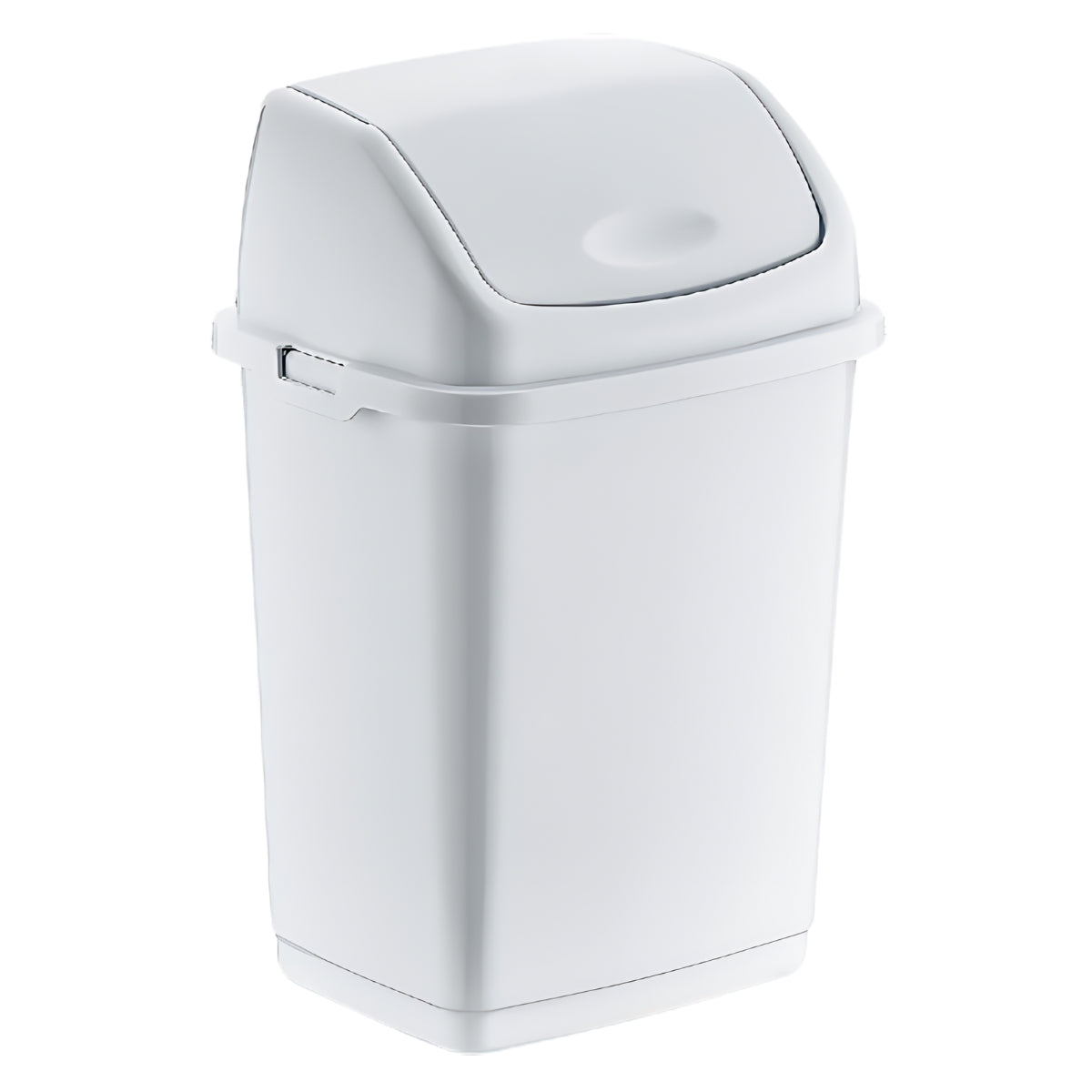A Fantasy Swing Top Plastic Bin - 5L with a swinging lid, isolated on a white background. A Fantasy Swing Top Plastic Bin - 5L with a swinging lid, isolated on a white background.