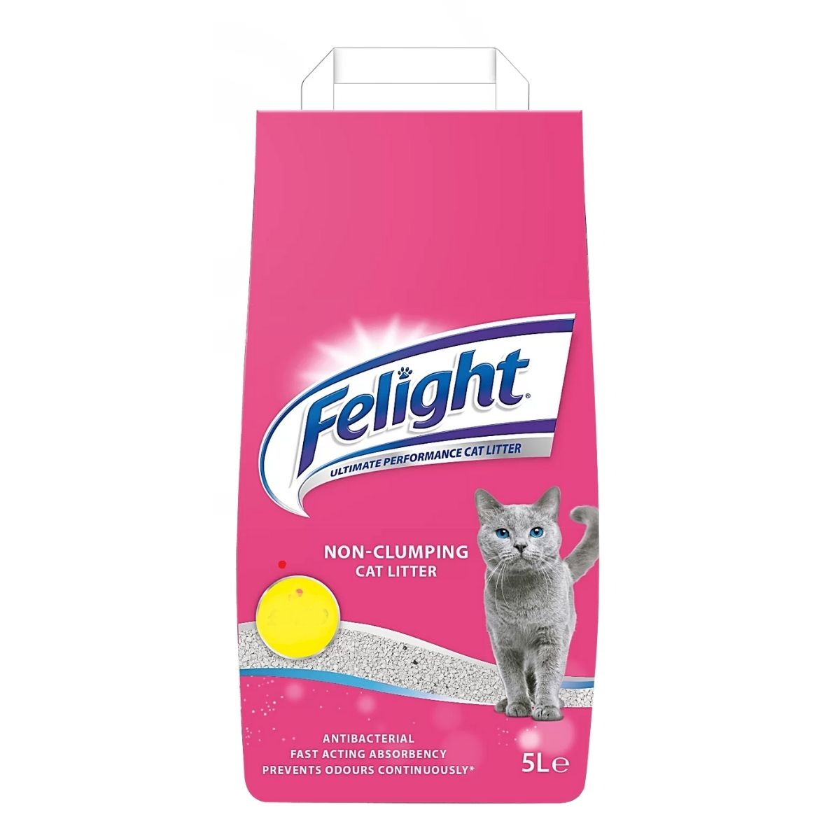 Felight - Antibacterial Non-Clumping Cat Litter - 5L bag.