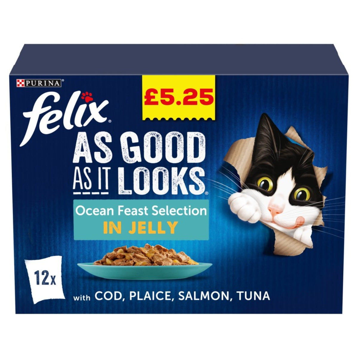 Felix - As Good As It Looks Ocean Feast Selection in Jelly cat food. Felix - As Good As It Looks Ocean Feast Selection in Jelly cat food.