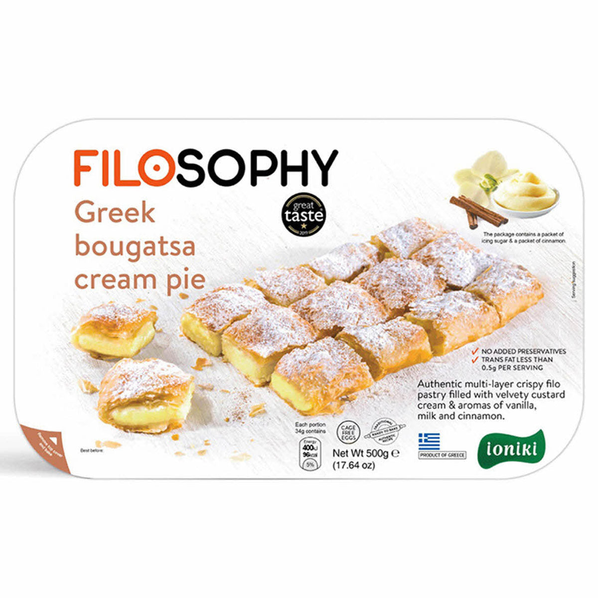 Filosophy - Cream Pie Bougasta - 500g - Continental Food Store