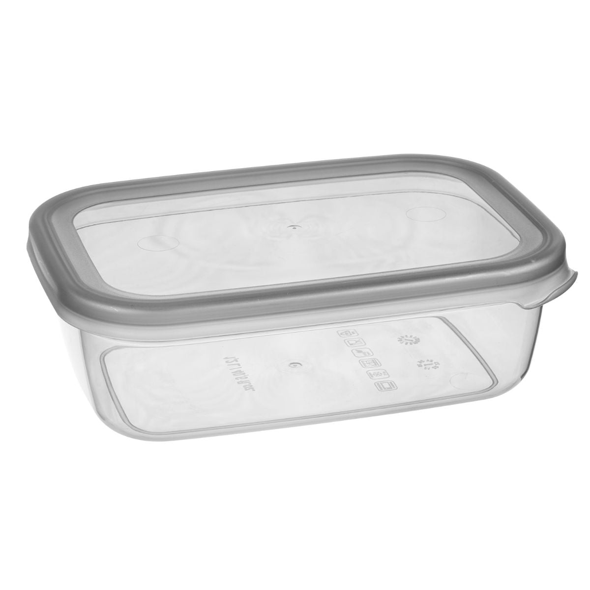 A Foly - Storage Box - 1200ml with a lid on a white background. A Foly - Storage Box - 1200ml with a lid on a white background.