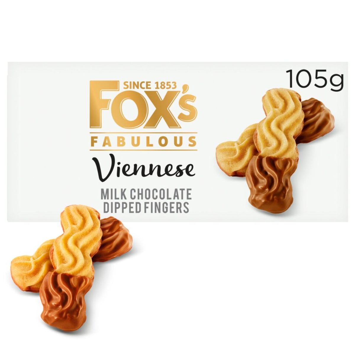 Fox's fabulous Viennese Milk Chocolate Dipped Fingers. Fox's fabulous Viennese Milk Chocolate Dipped Fingers.