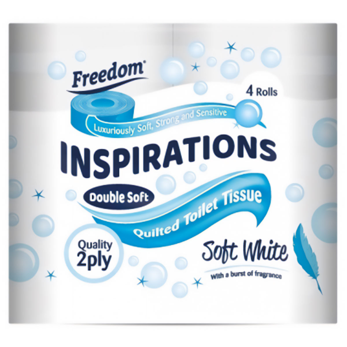 Freedom - Inspirations Soft White Toilet Paper - 4 Rolls - Continental Food Store Freedom - Inspirations Soft White Toilet Paper - 4 Rolls - Continental Food Store