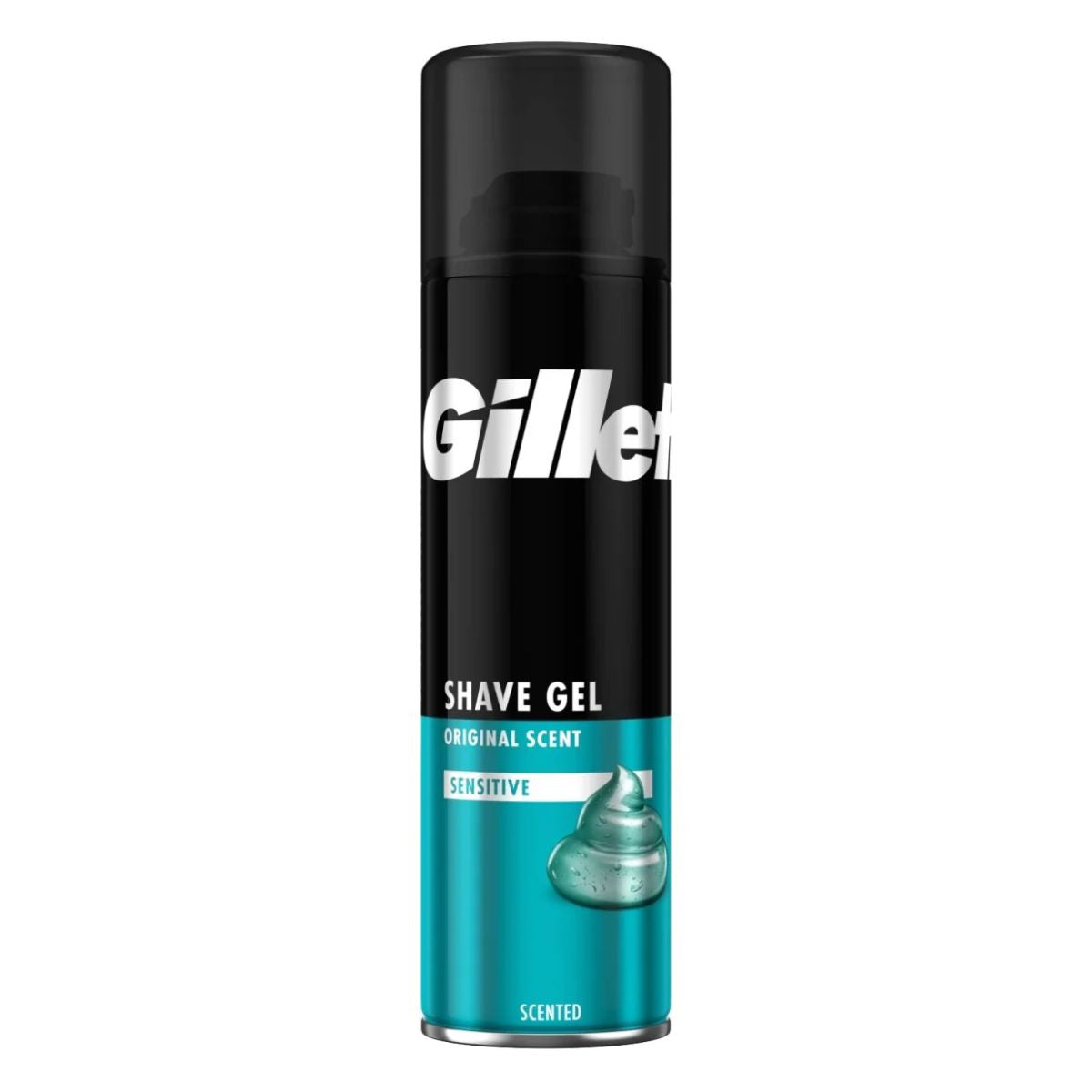 A can of Gillette - Classic Shave Gel - 200ml with original scent.
