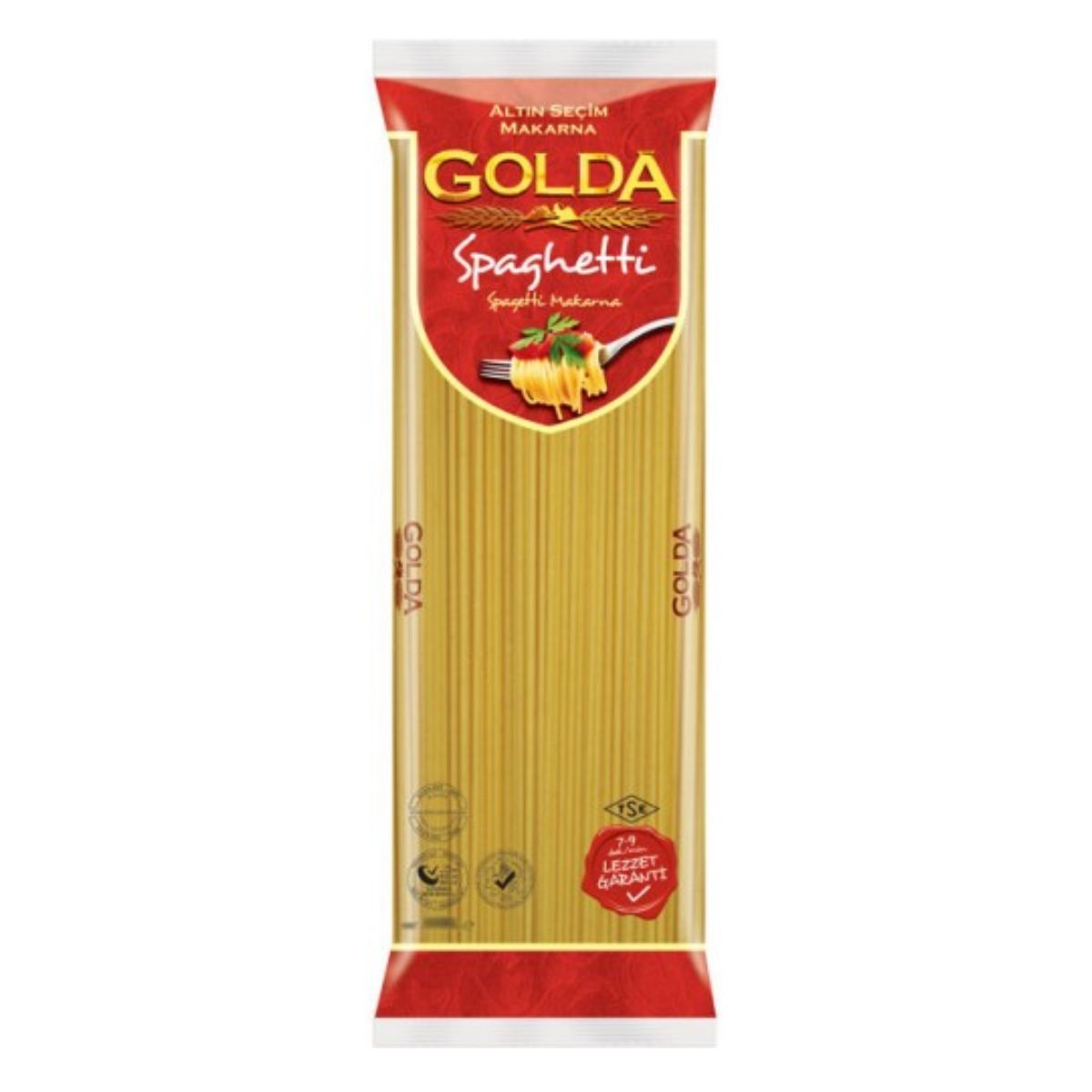 Golda - Spaghetti - 400g spaghetti in a package on a white background.
