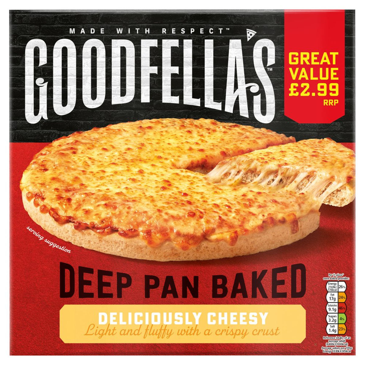 Goodfella's - Deep Pan Baked Deliciously Cheesy Pizza - 421g - Continental Food Store Goodfella's - Deep Pan Baked Deliciously Cheesy Pizza - 421g - Continental Food Store