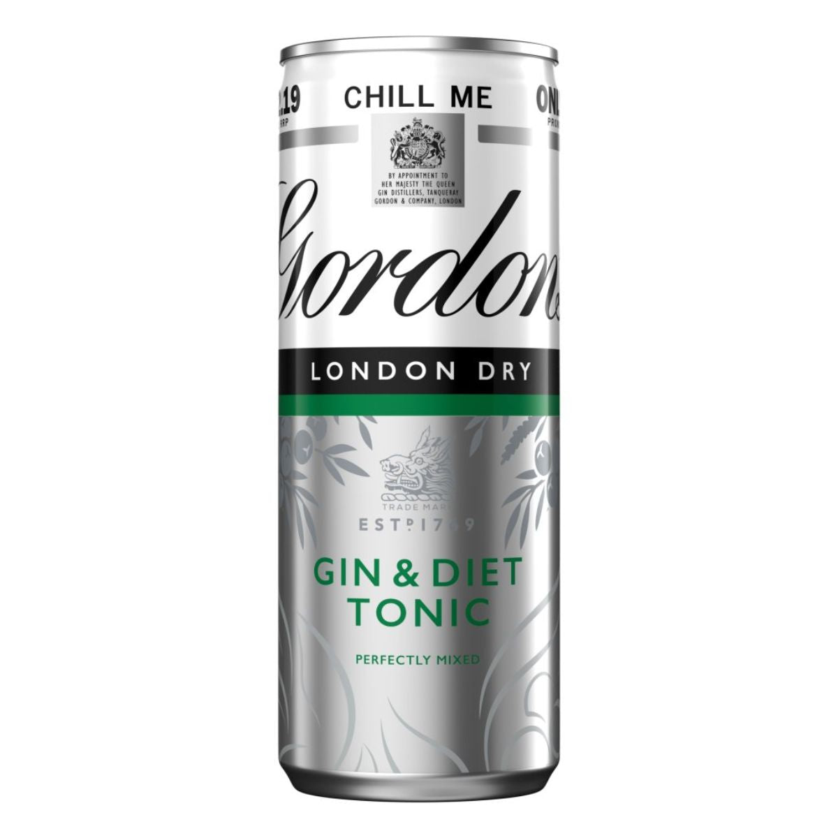 Chill me Gordons - Gin & Diet Tonic (5.0% ABV) - 250ml.