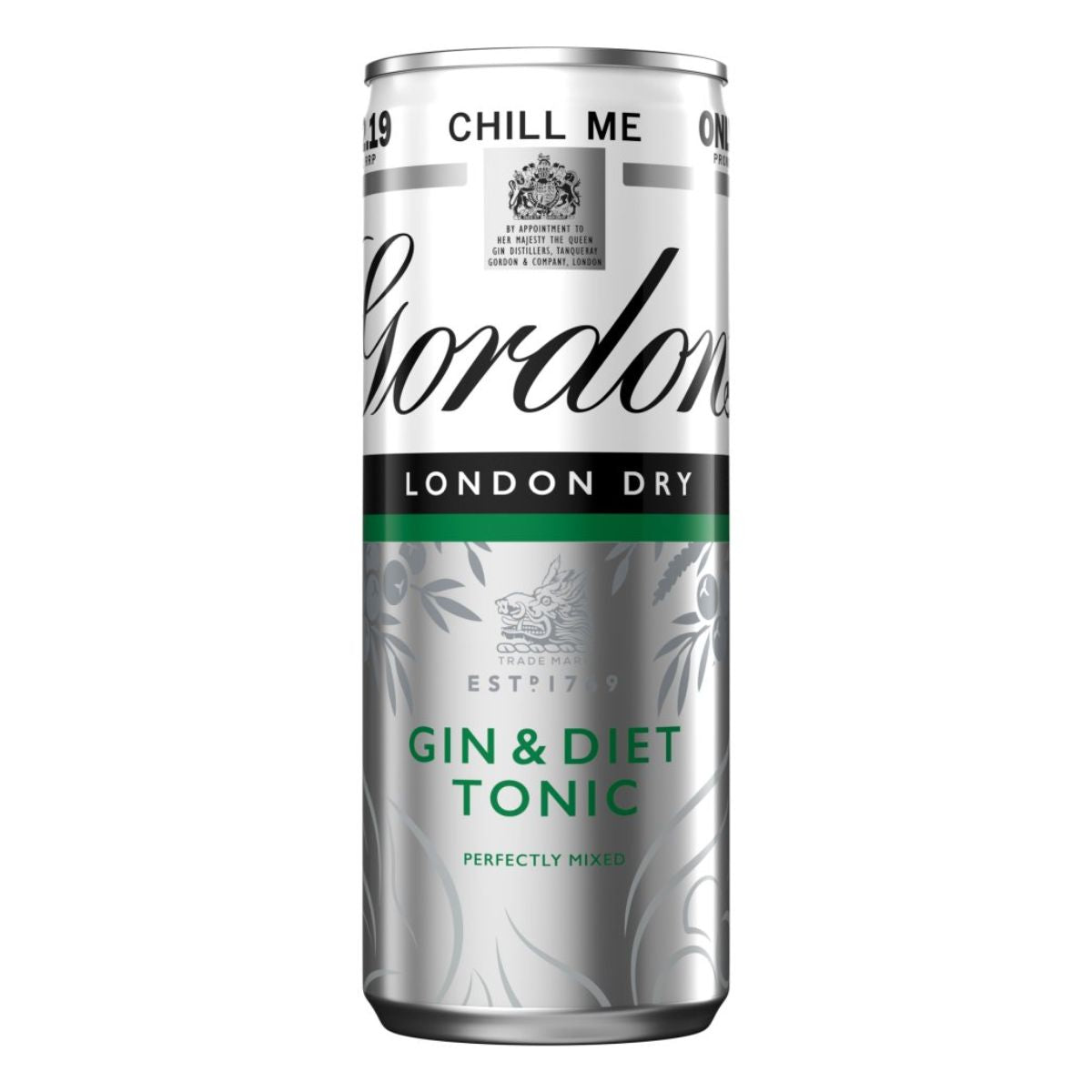 Chill me Gordons - Gin & Diet Tonic (5.0% ABV) - 250ml. Chill me Gordons - Gin & Diet Tonic (5.0% ABV) - 250ml.