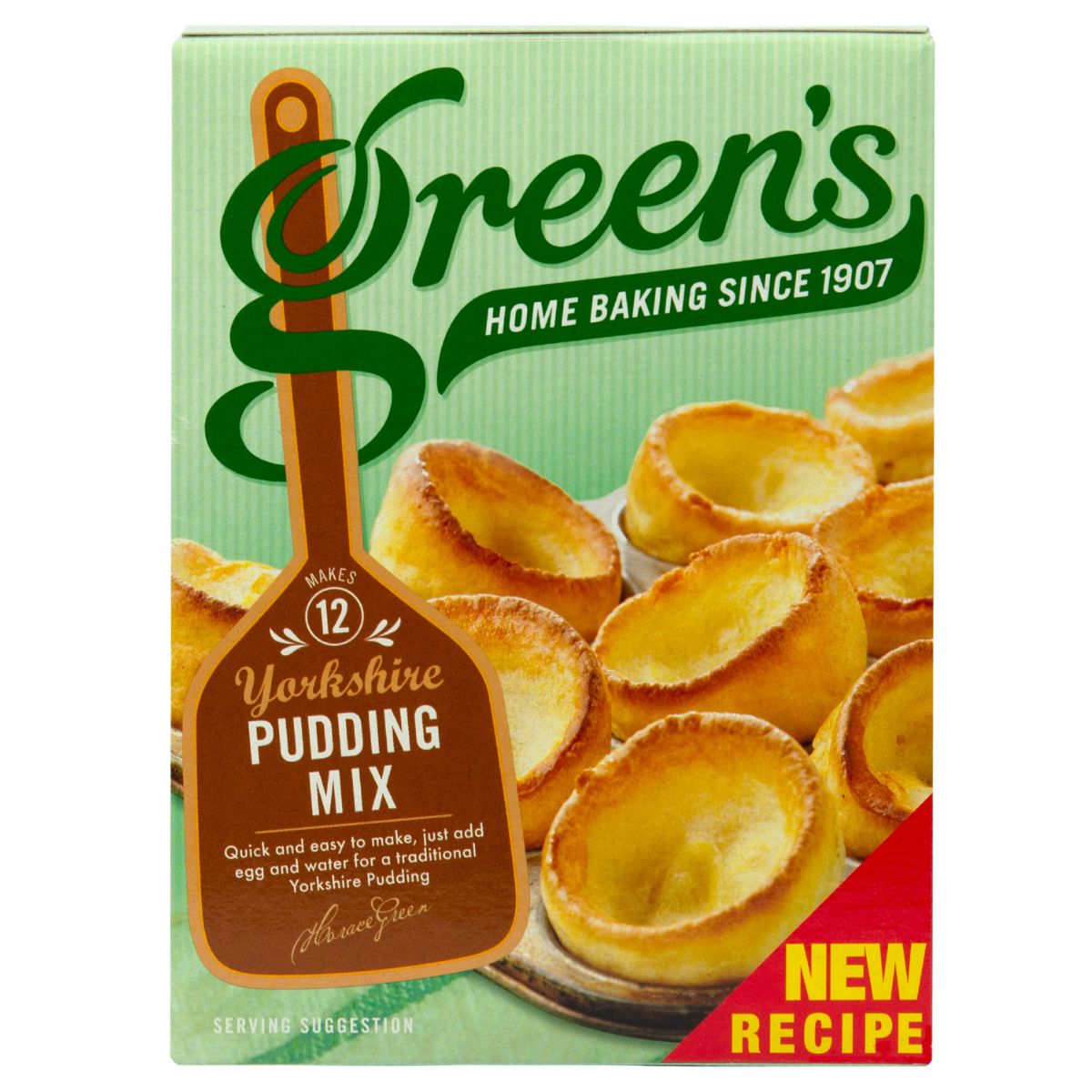 Green's Yorkshire pudding mix.