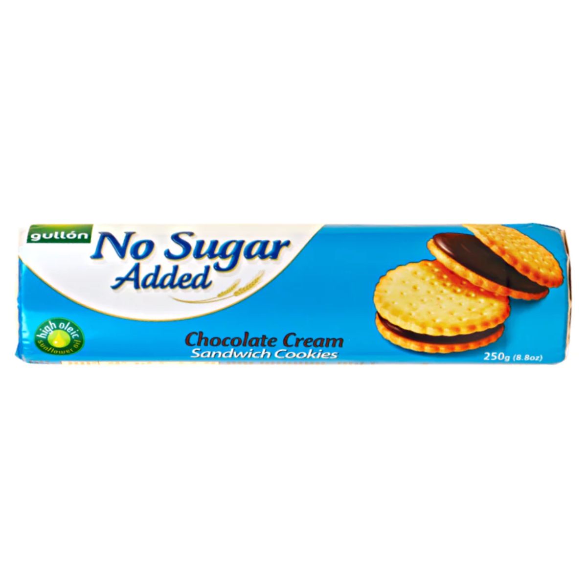 No sugar added Gullon - Chocolate Sandwich Creams Cookies - 200g.