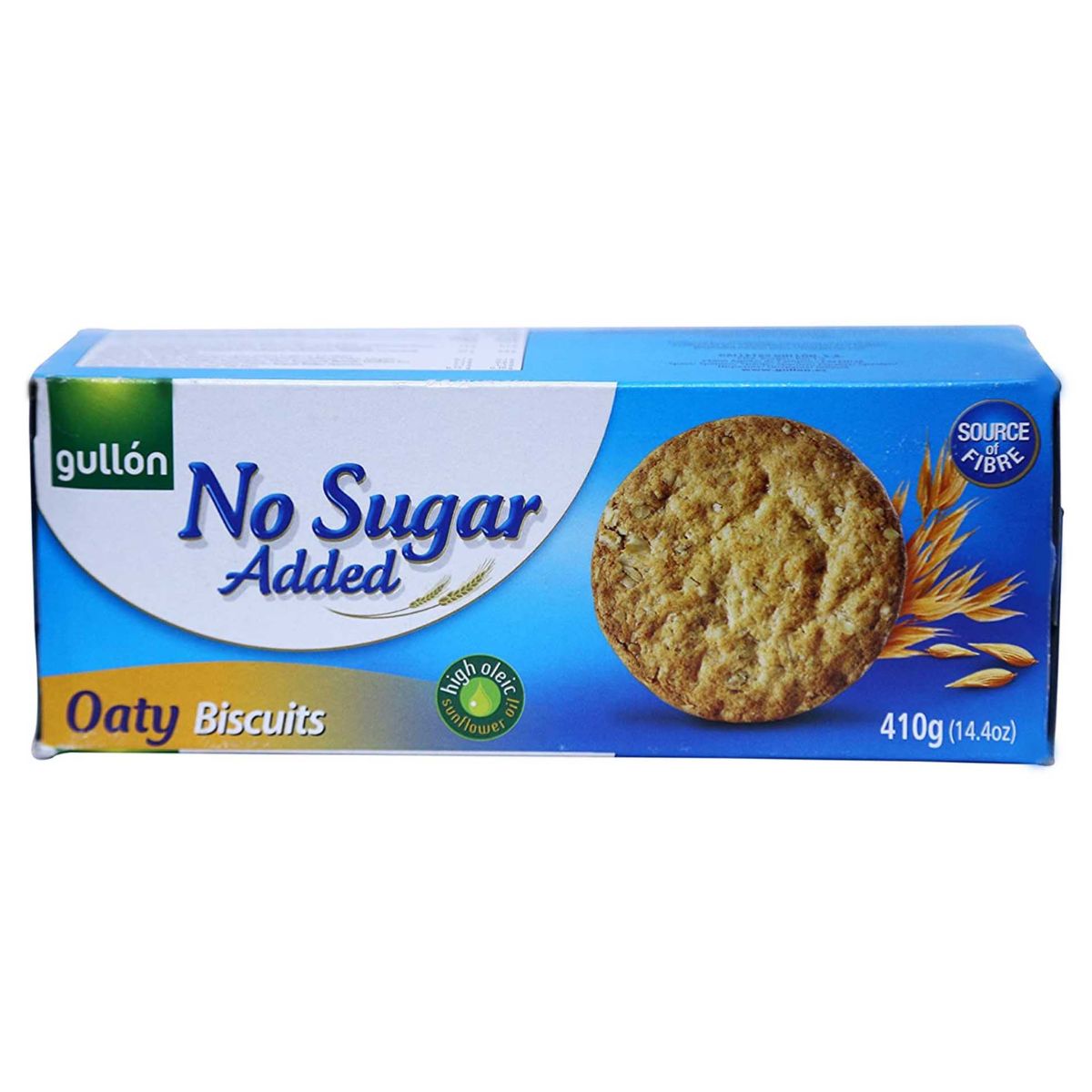 A box of Gullon - Sugar Free Oaty Biscuits - 410g.
