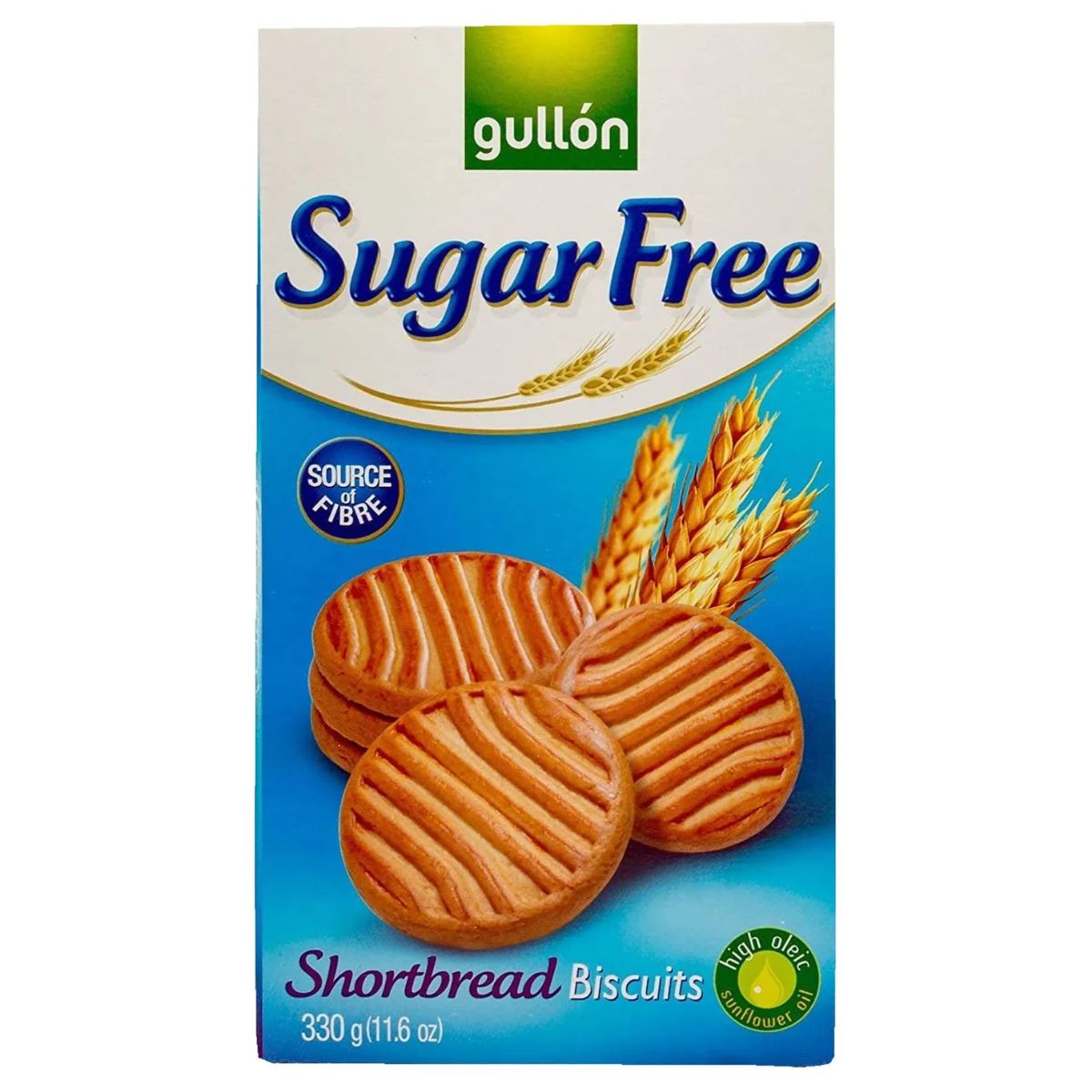 A box of Gullon - Sugar Free Shortbread Biscuit - 330g biscuits.