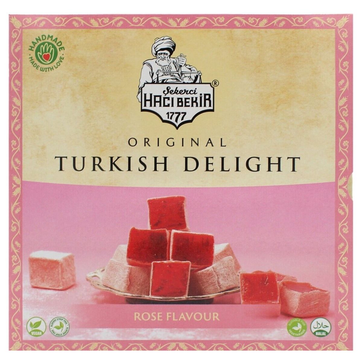 A box of Haci bekir - Original Turkish Delight Rose - 320g.