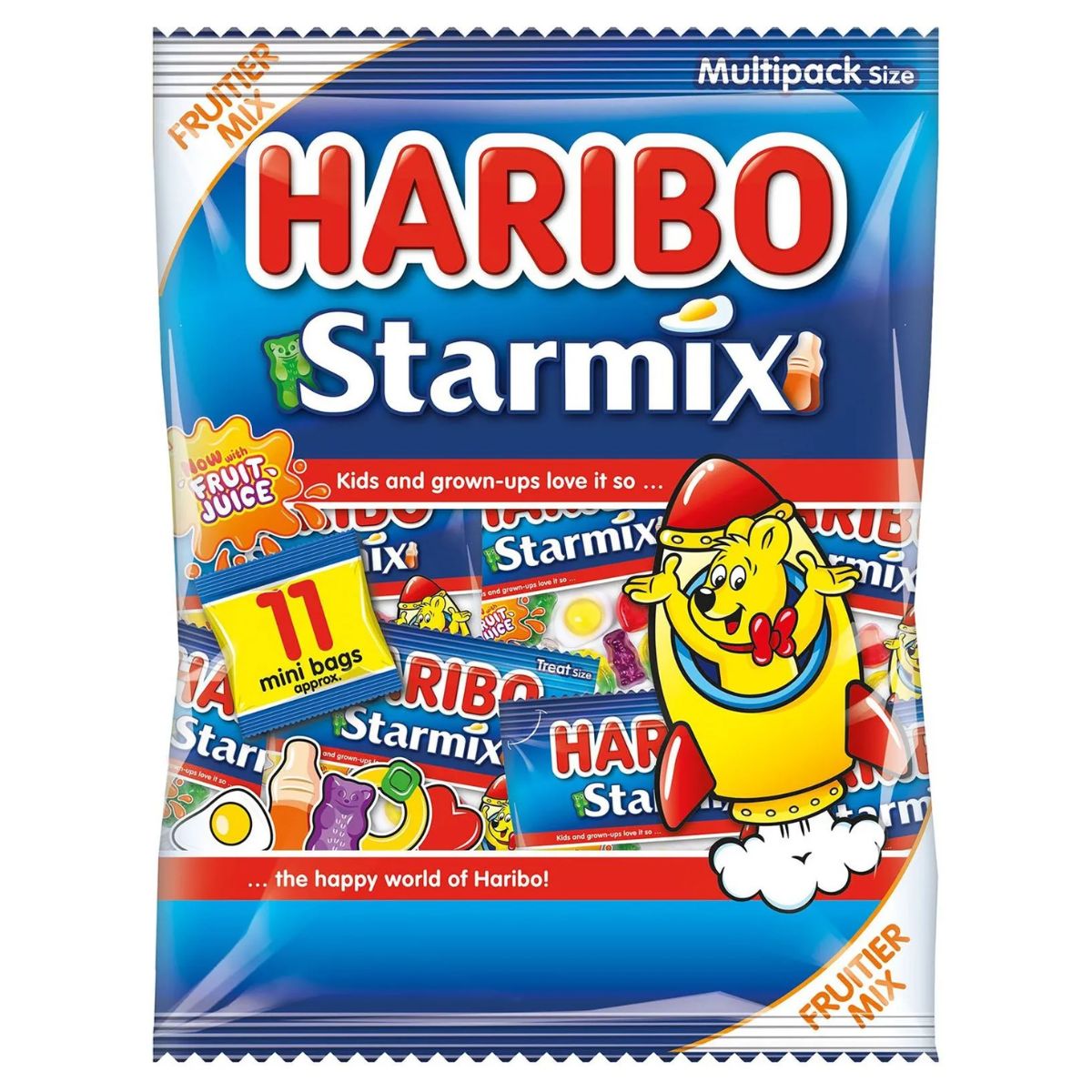 A bag of Haribo - Starmix MultiPack - 176g candy.