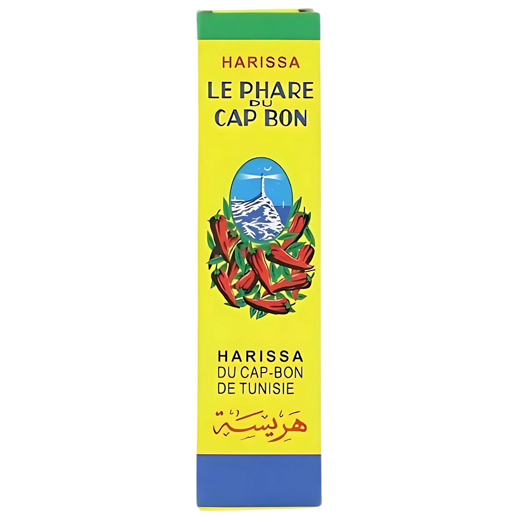 A 70g tube of Harissa Chilli Paste from Harissa, with red chili peppers and a lighthouse on the packaging—perfect for those who love spicy food. A 70g tube of Harissa Chilli Paste from Harissa, with red chili peppers and a lighthouse on the packaging—perfect for those who love spicy food.