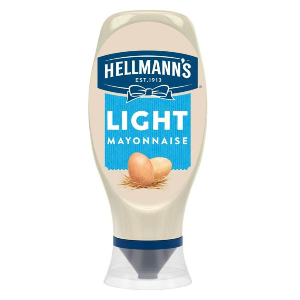 A bottle of Hellmanns - Squeezy Light Mayonnaise - 430ml.