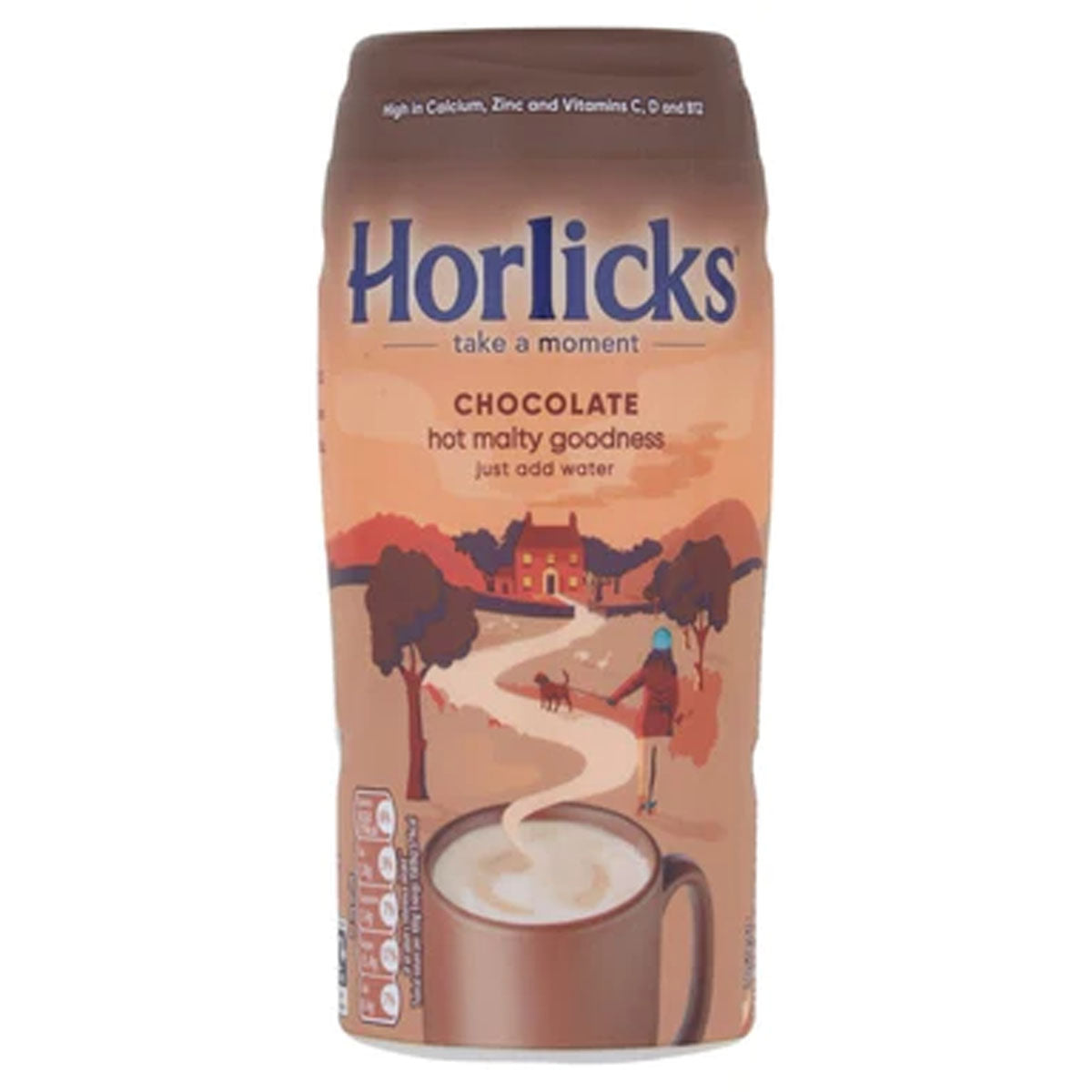 A bottle of Horlicks - Chocolate Malt - 400g hot milk. A bottle of Horlicks - Chocolate Malt - 400g hot milk.