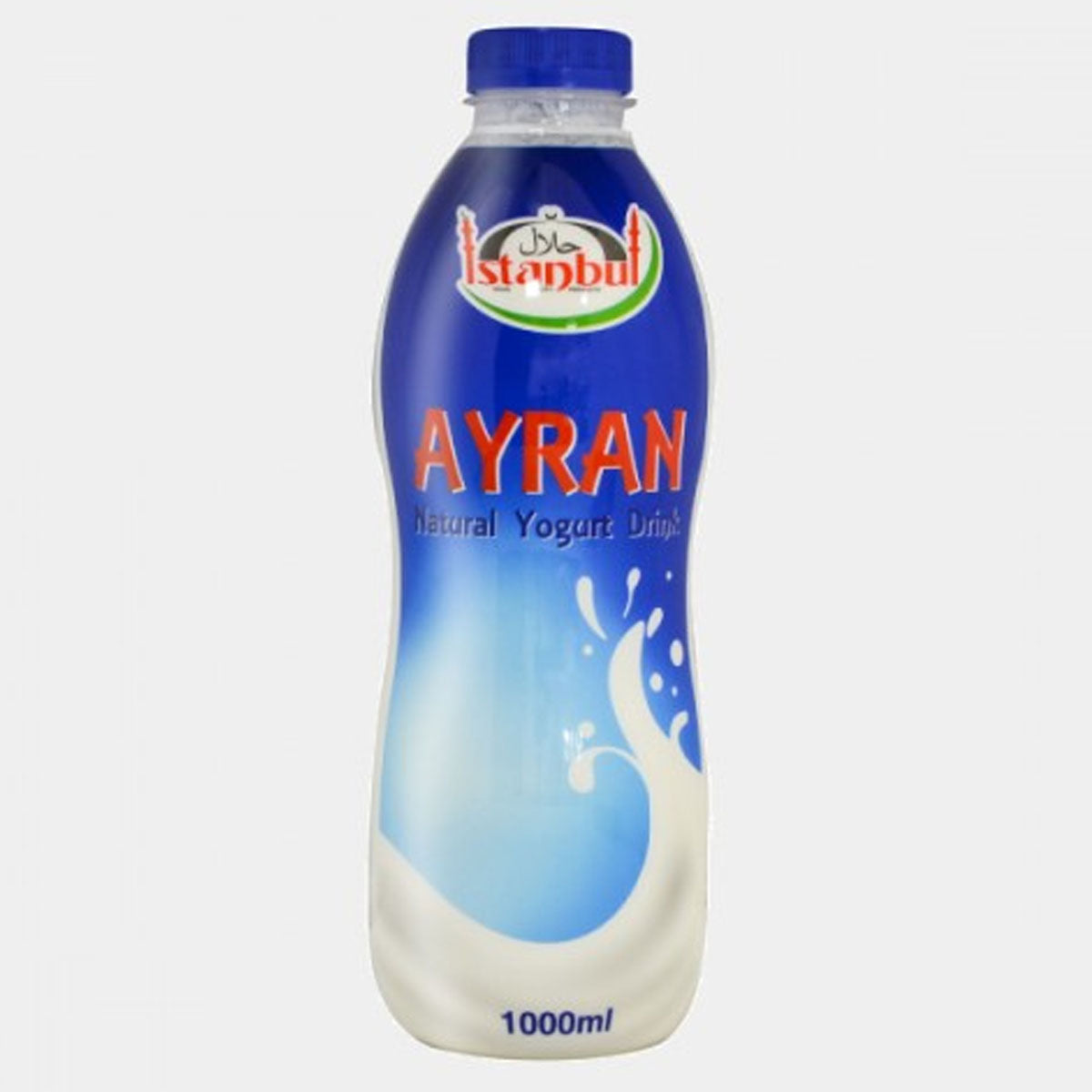 Istanbul - Ayran Natural Yogurt Drink - 1000ml in a bottle on a white background.