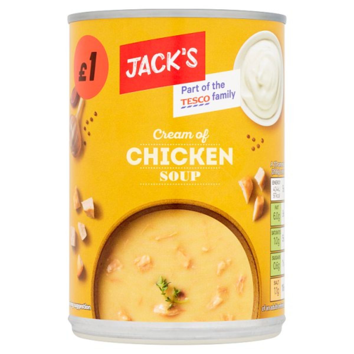 Jacks - Cream of Chicken Soup - 400g. Jacks - Cream of Chicken Soup - 400g.