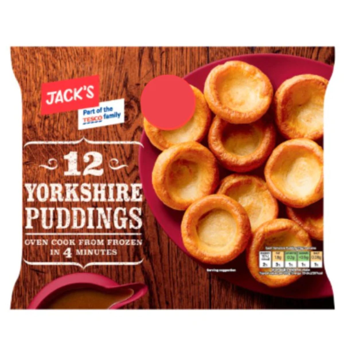 Jacks - 12 yorkshire Puddiing - 185g pack. Jacks - 12 yorkshire Puddiing - 185g pack.