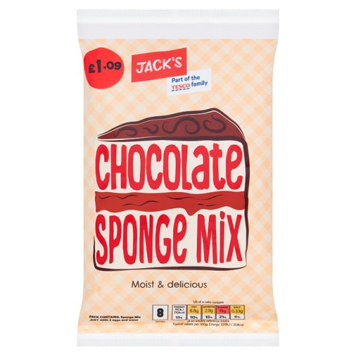 Jacks - Chocolate Sponge Mix - 400g.