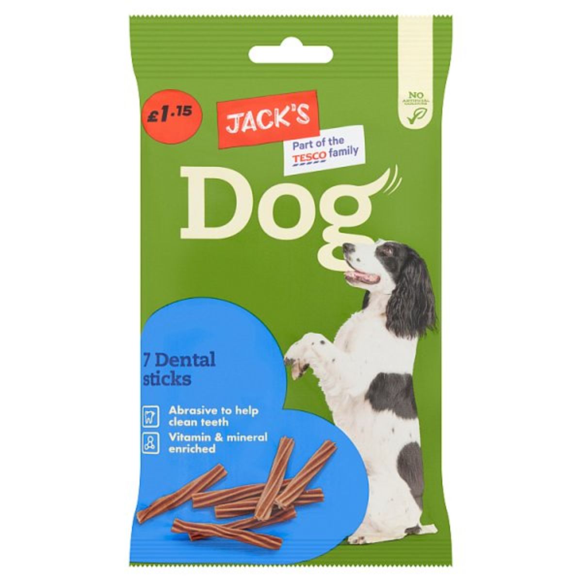 Jacks - Dog 7 Dental Sticks - 180g's dog chew sticks.