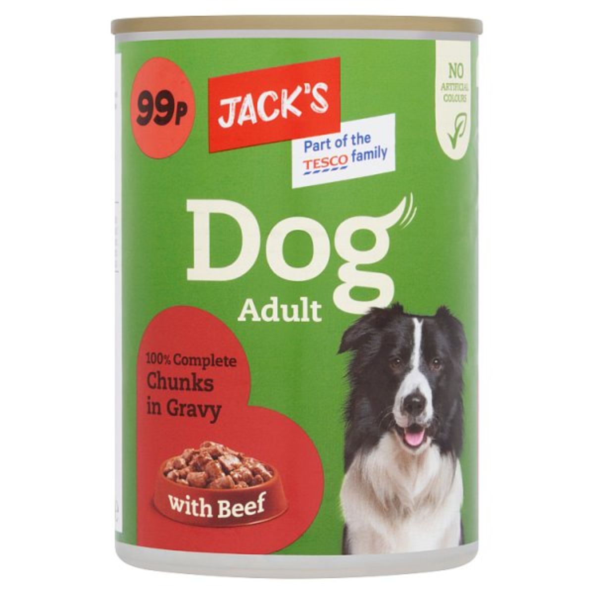Jack's - Dog Adult Chunks in Gravy with Beef - 400g adult wet food.