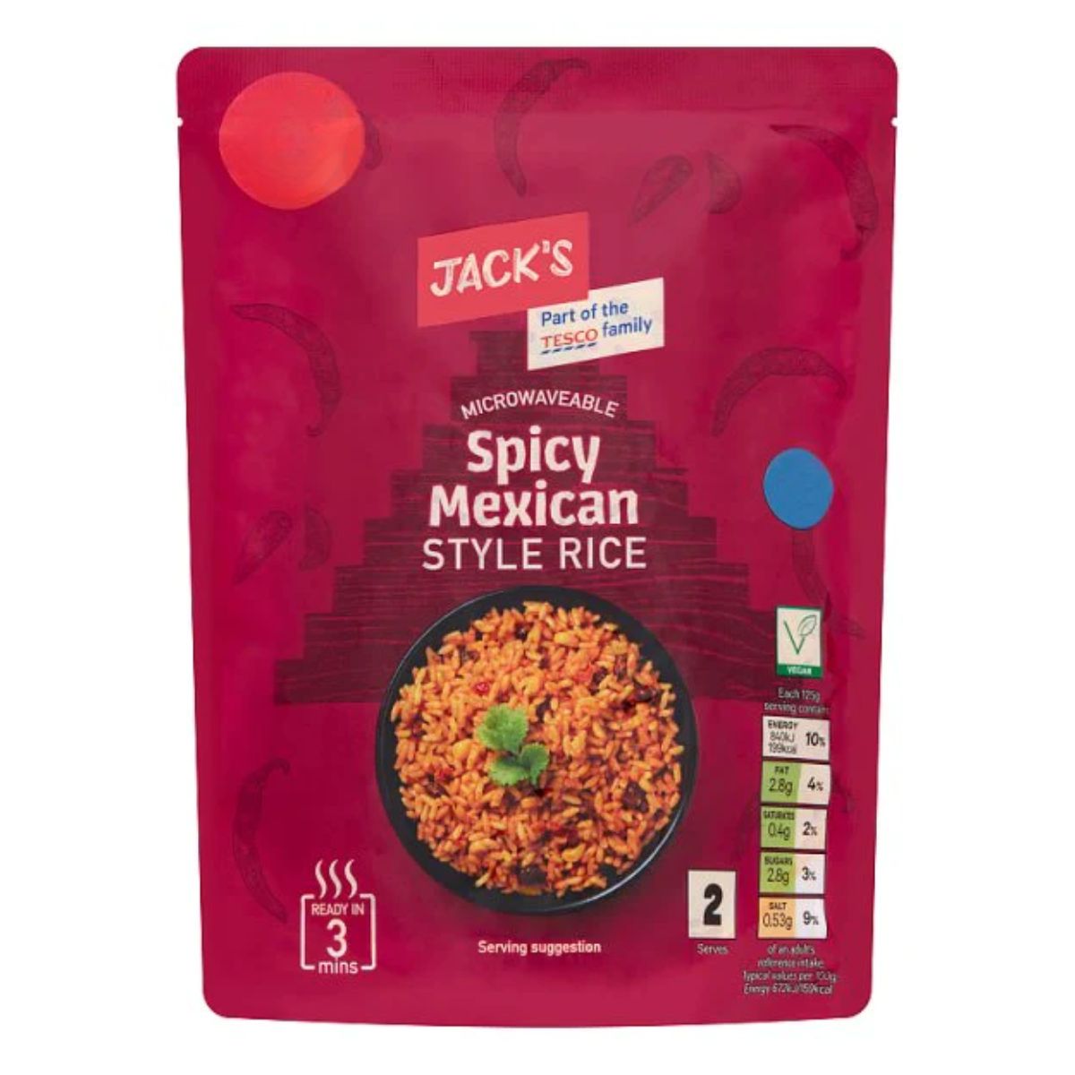 Jacks - Microwaveable Spicy Mexican Style Rice - 250g