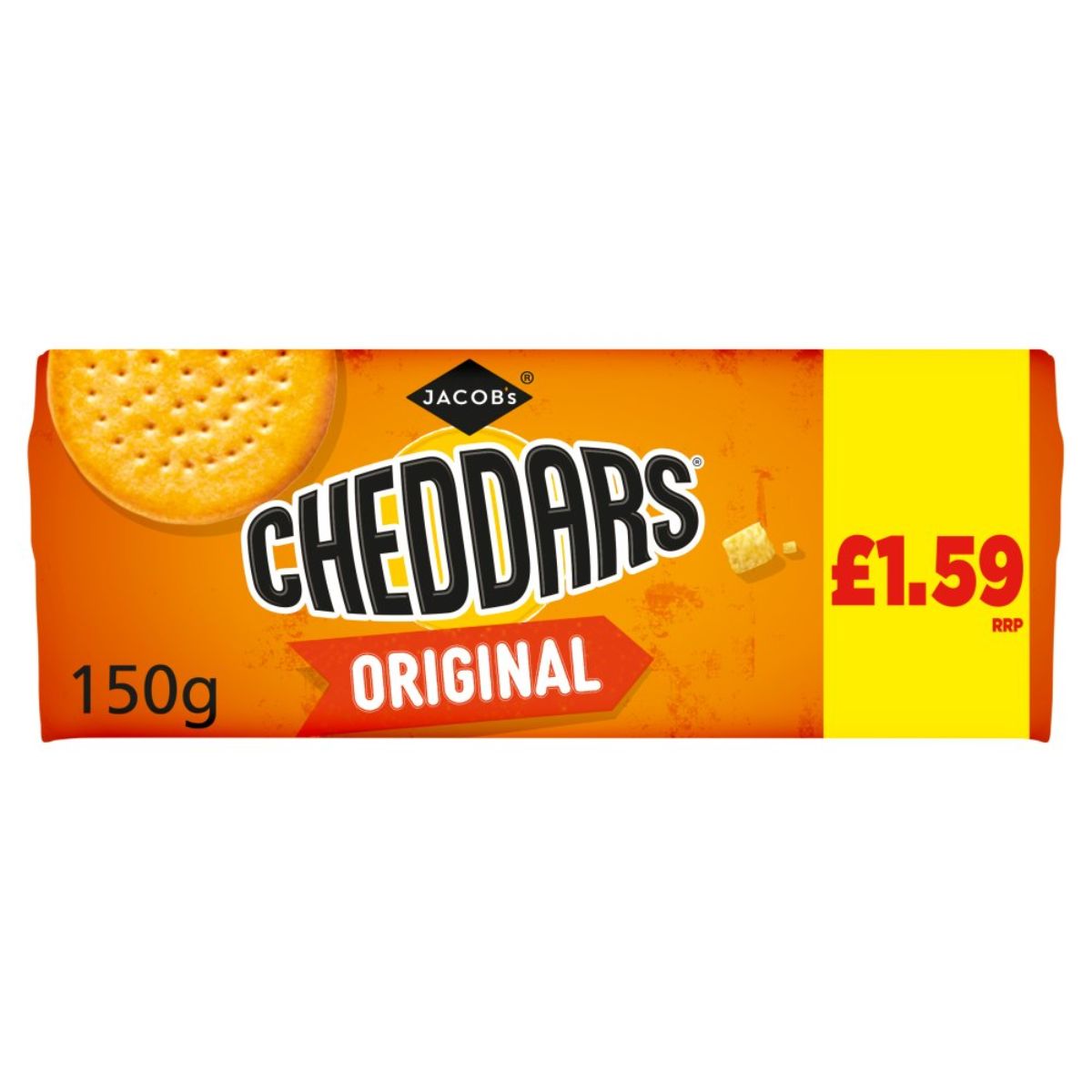 Jacobs - Cheddars Original - 150g cheese crackers. Jacobs - Cheddars Original - 150g cheese crackers.