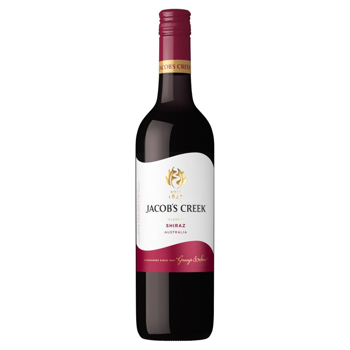 A bottle of Jacobs - Creek Shiraz Red Wine (13.9% ABV)- 750ml.