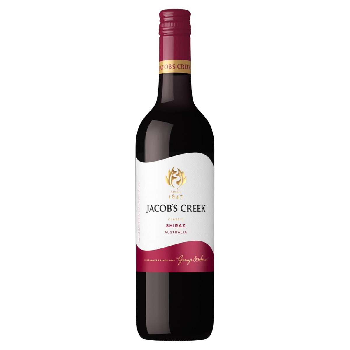 A bottle of Jacobs - Creek Shiraz Red Wine (13.9% ABV)- 750ml. A bottle of Jacobs - Creek Shiraz Red Wine (13.9% ABV)- 750ml.