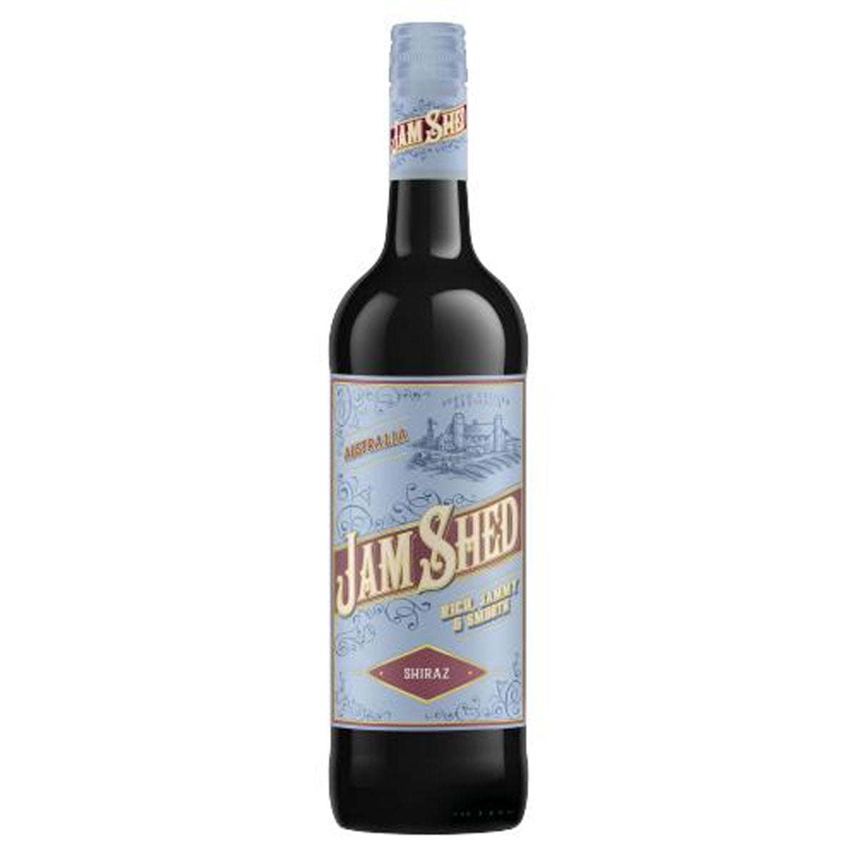 Jam Shed - Shiraz (13.5% ABV) - 750ml red wine.