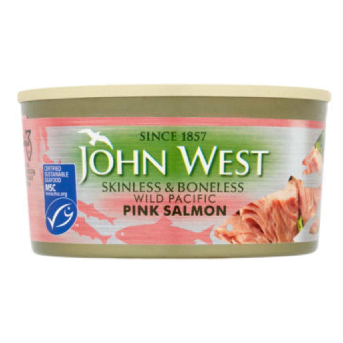 John West - Skinless & Boneless Wild Pacific Pink Salmon - 170g canned cat food.