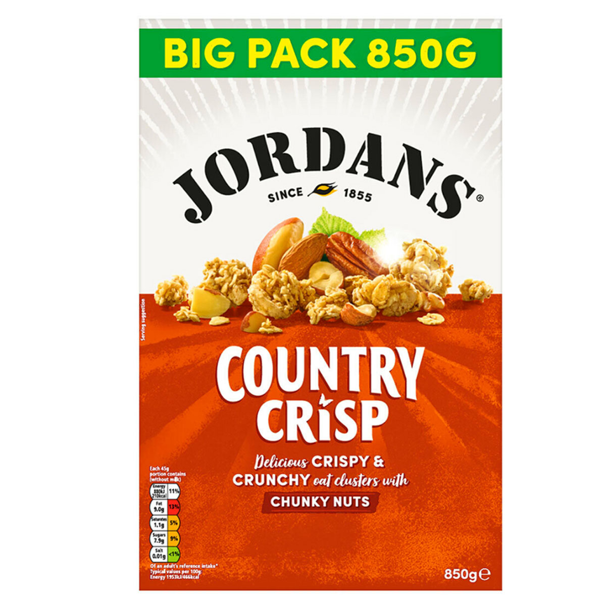 Jordans - Country Crisp Cereal - Oat Clusters with Chunky Nuts - 850g - Continental Food Store